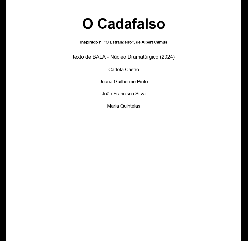 Dramaturgia Original Cadafalso